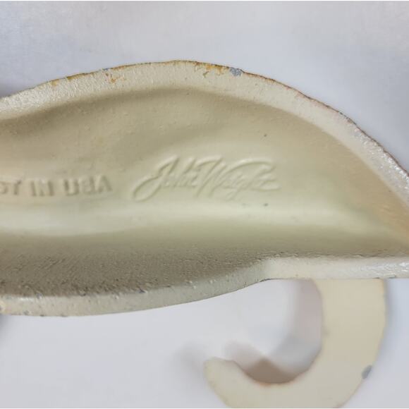 Vintage 1992 John Wright Cast Metal Cat Tabby Shelf Sitter Sleeping Statue USA - Picture 9 of 14